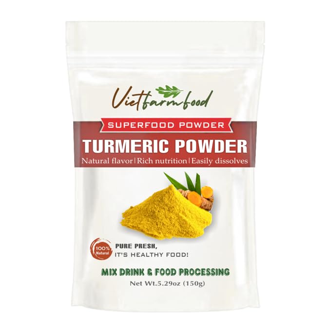 TURMERIC STARCH 2.47 oz (70g) VIETFARMFOOD: Pure freeze-dried vegetable powder, made from real vegetables with no added sugar - Perfect for daily nutrition to keep your body full of vitality
