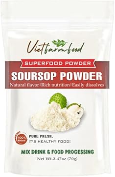 SOURSOP POWDER 2.47 oz (70g) VIETFARMFOOD: Pure freeze-dried fruit powder, made from real fruit with no added sugar - Perfect for daily nutrition to keep your body full of vitality.