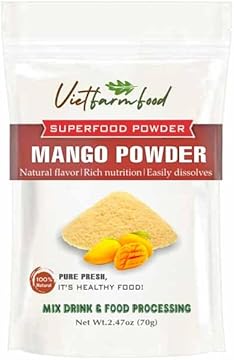 MANGO POWDER 2.47 oz (70g) VIETFARMFOOD: Pure freeze-dried fruit powder, made from real fruit with no added sugar - Perfect for daily nutrition to keep your body full of vitality.