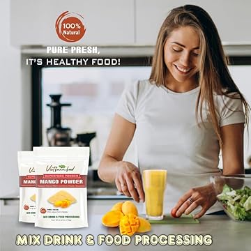 MANGO POWDER 2.47 oz (70g) VIETFARMFOOD: Pure freeze-dried fruit powder, made from real fruit with no added sugar - Perfect for daily nutrition to keep your body full of vitality.