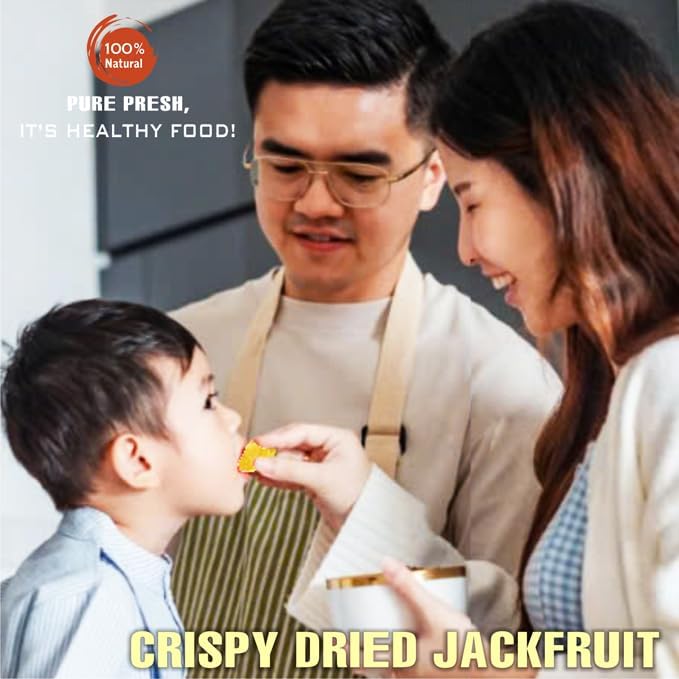 CRISPY DRIED JACKFRUIT 5.29 Oz (150g) VIETFARMFOOD: Vacuum-drying fruit, Instant Food Made From 100% Pure Fresh Fruit, Retains The Flavor, no Added Sugar, no Sulfur. Convenient Gift or Snack
