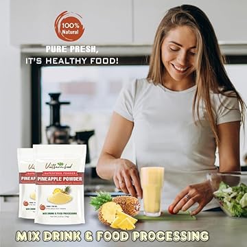 PINEAPPLE POWDER 2.47 oz (70g) VIETFARMFOOD: Pure freeze-dried fruit powder, made from real fruit with no added sugar - Perfect for daily nutrition to keep your body full of vitality.
