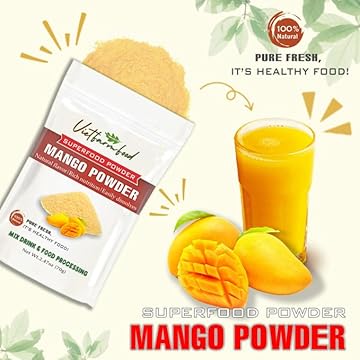 MANGO POWDER 2.47 oz (70g) VIETFARMFOOD: Pure freeze-dried fruit powder, made from real fruit with no added sugar - Perfect for daily nutrition to keep your body full of vitality.