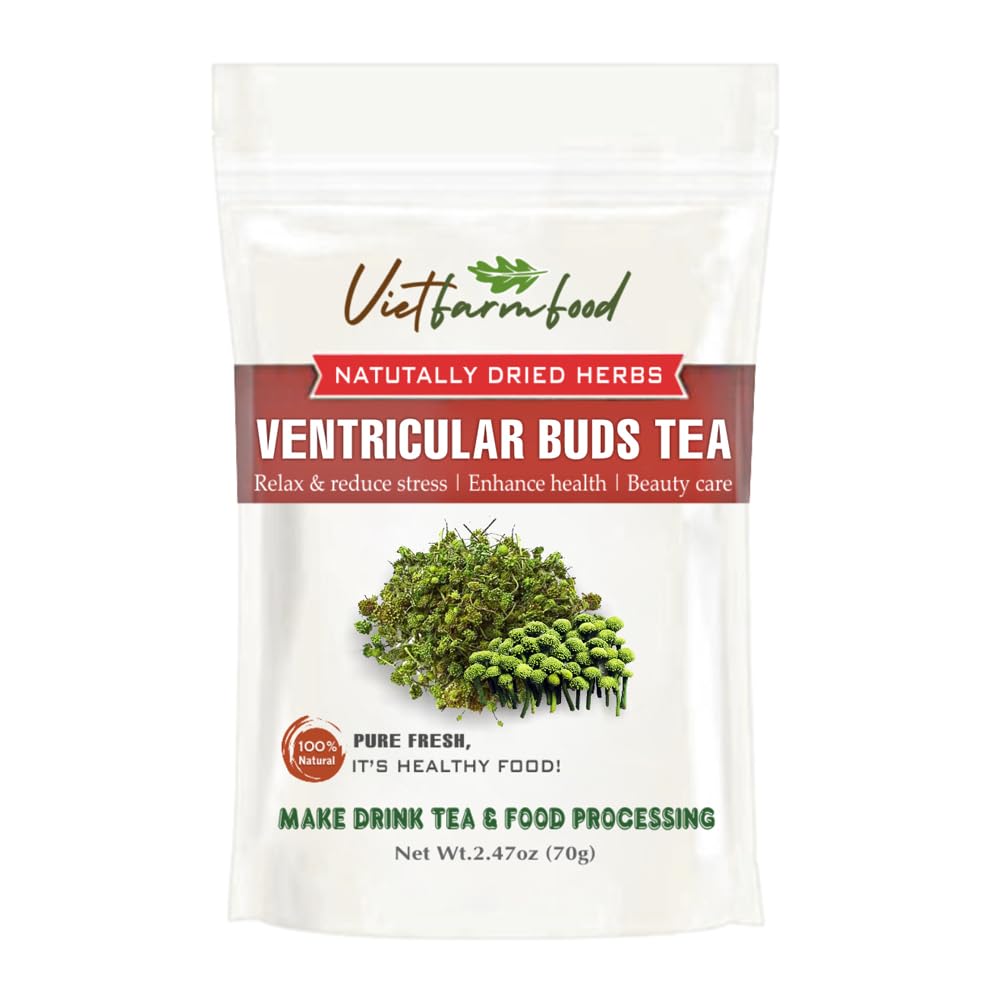 VENTRICULAR BUDS TEA 2.47 Oz (70g) VIETFARMFOOD:Natural pure dried herbs are used for making drinks and cooking ingredients. Drinking tea is a healthy habit that makes meals delicious and relaxing