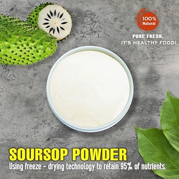 SOURSOP POWDER 2.47 oz (70g) VIETFARMFOOD: Pure freeze-dried fruit powder, made from real fruit with no added sugar - Perfect for daily nutrition to keep your body full of vitality.