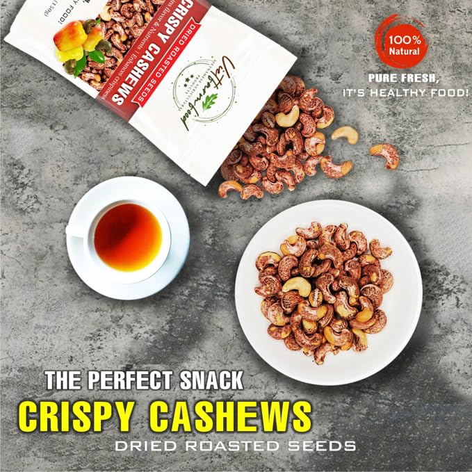 ROASTED CASHEW NUTS 5.29oz (150g) VIETFARMFOOD: Naturally dry roasted. No sugar, no oil, natural sweetness, characteristic fatty taste, crispy. Suitable as a topping, delicious, nutritious snack.
