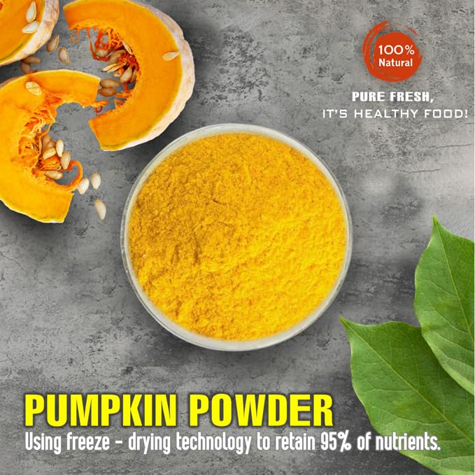 PUMPKIN POWDER 5.29 oz (150g) VIETFARMFOOD: Pure freeze-dried vegetable powder, made from real vegetables with no added sugar - Perfect for daily nutrition to keep your body full of vitality