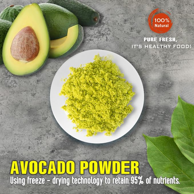 AVOCADO POWDER 2.47 oz (70g) VIETFARMFOOD: Pure freeze-dried fruit powder, made from real fruit with no added sugar - Perfect for daily nutrition to keep your body full of vitality.