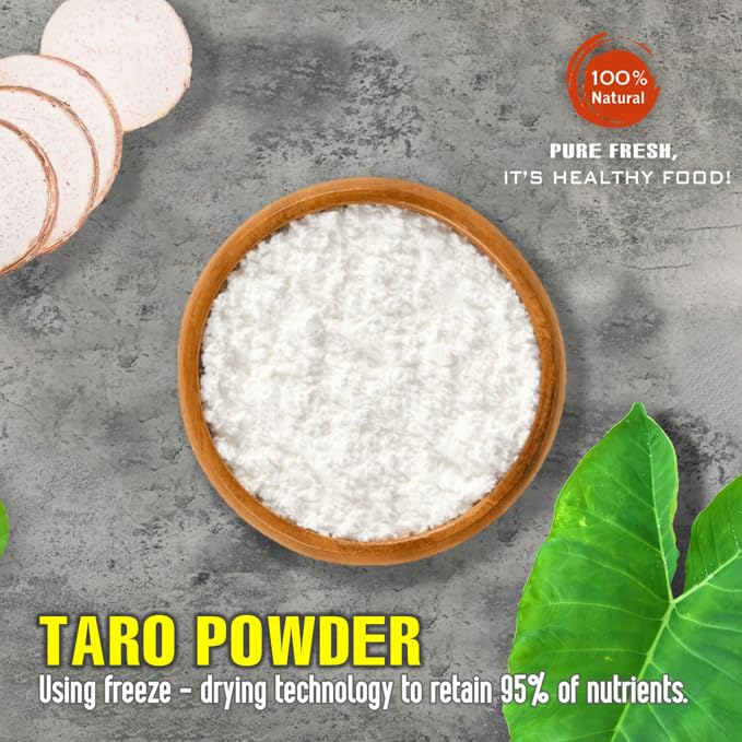 TARO POWDER 5.29 oz (150g) VIETFARMFOOD: Pure freeze-dried vegetable powder, made from real vegetables with no added sugar - Perfect for daily nutrition to keep your body full of vitality