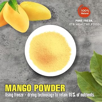 MANGO POWDER 2.47 oz (70g) VIETFARMFOOD: Pure freeze-dried fruit powder, made from real fruit with no added sugar - Perfect for daily nutrition to keep your body full of vitality.