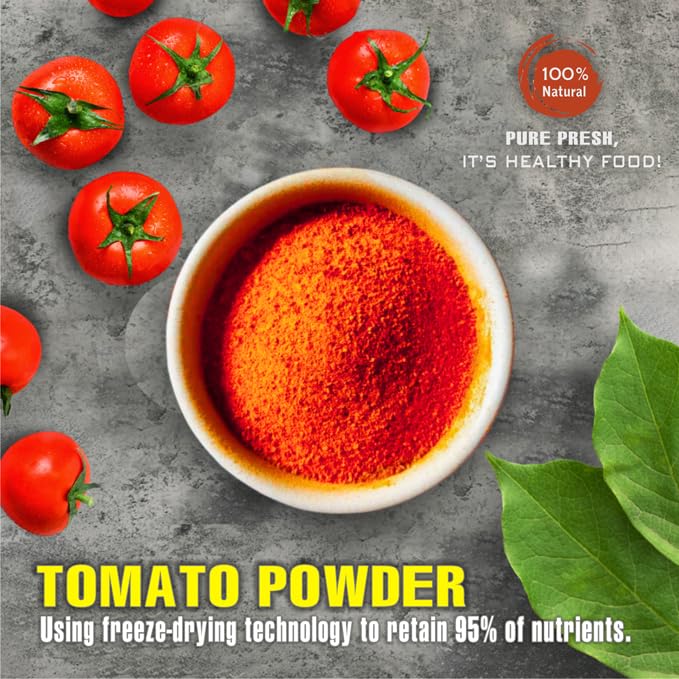TOMATO POWDER 5.29 oz (150g) VIETFARMFOOD: Pure freeze-dried vegetable powder, made from real vegetables with no added sugar - Perfect for daily nutrition to keep your body full of vitality