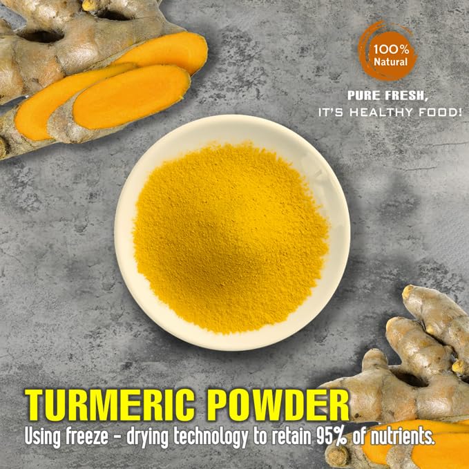 TURMERIC STARCH 2.47 oz (70g) VIETFARMFOOD: Pure freeze-dried vegetable powder, made from real vegetables with no added sugar - Perfect for daily nutrition to keep your body full of vitality