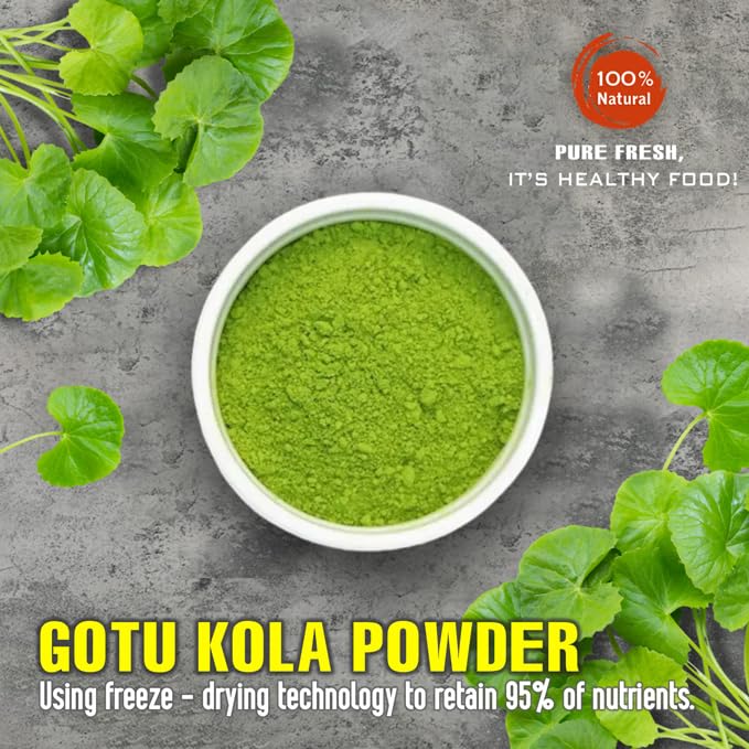 GOTU KOLA POWDER 5.29 oz (150g) VIETFARMFOOD: Pure freeze-dried vegetable powder, made from real vegetables with no added sugar - Perfect for daily nutrition to keep your body full of vitality