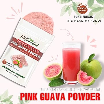 PINK GUAVA POWDER 2.47 oz (70g) VIETFARMFOOD: Pure freeze-dried fruit powder, made from real fruit with no added sugar - Perfect for daily nutrition to keep your body full of vitality.