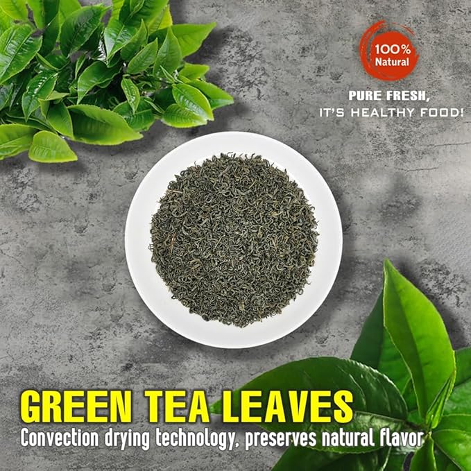 GREEN TEA LEAVES 2.47 Oz (70g) VIETFARMFOOD:Natural pure dried herbs are used for making drinks and cooking ingredients. Drinking tea is a healthy habit that makes meals delicious and relaxing