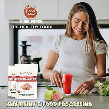 PINK GUAVA POWDER 2.47 oz (70g) VIETFARMFOOD: Pure freeze-dried fruit powder, made from real fruit with no added sugar - Perfect for daily nutrition to keep your body full of vitality.