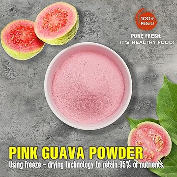 PINK GUAVA POWDER 2.47 oz (70g) VIETFARMFOOD: Pure freeze-dried fruit powder, made from real fruit with no added sugar - Perfect for daily nutrition to keep your body full of vitality.