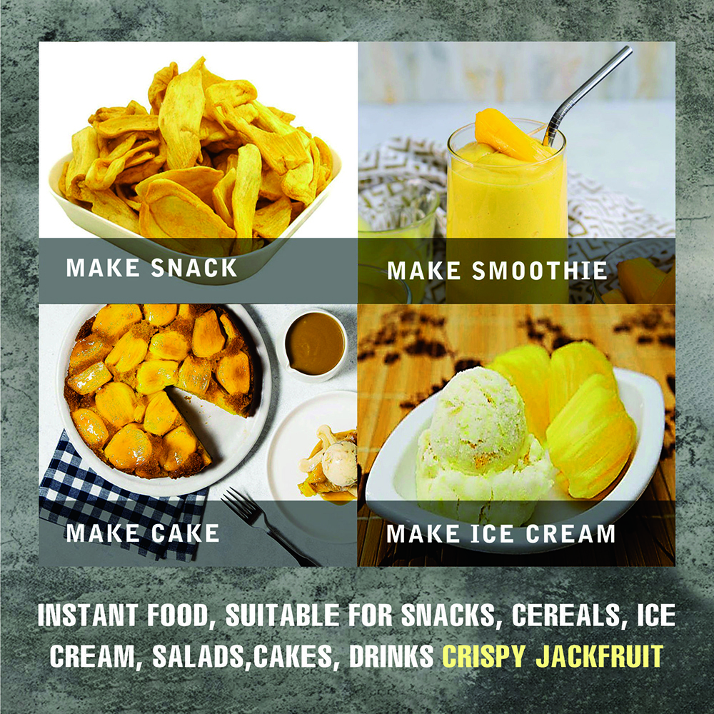 CRISPY DRIED JACKFRUIT 5.29 Oz (150g) VIETFARMFOOD: Vacuum-drying fruit, Instant Food Made From 100% Pure Fresh Fruit, Retains The Flavor, no Added Sugar, no Sulfur. Convenient Gift or Snack