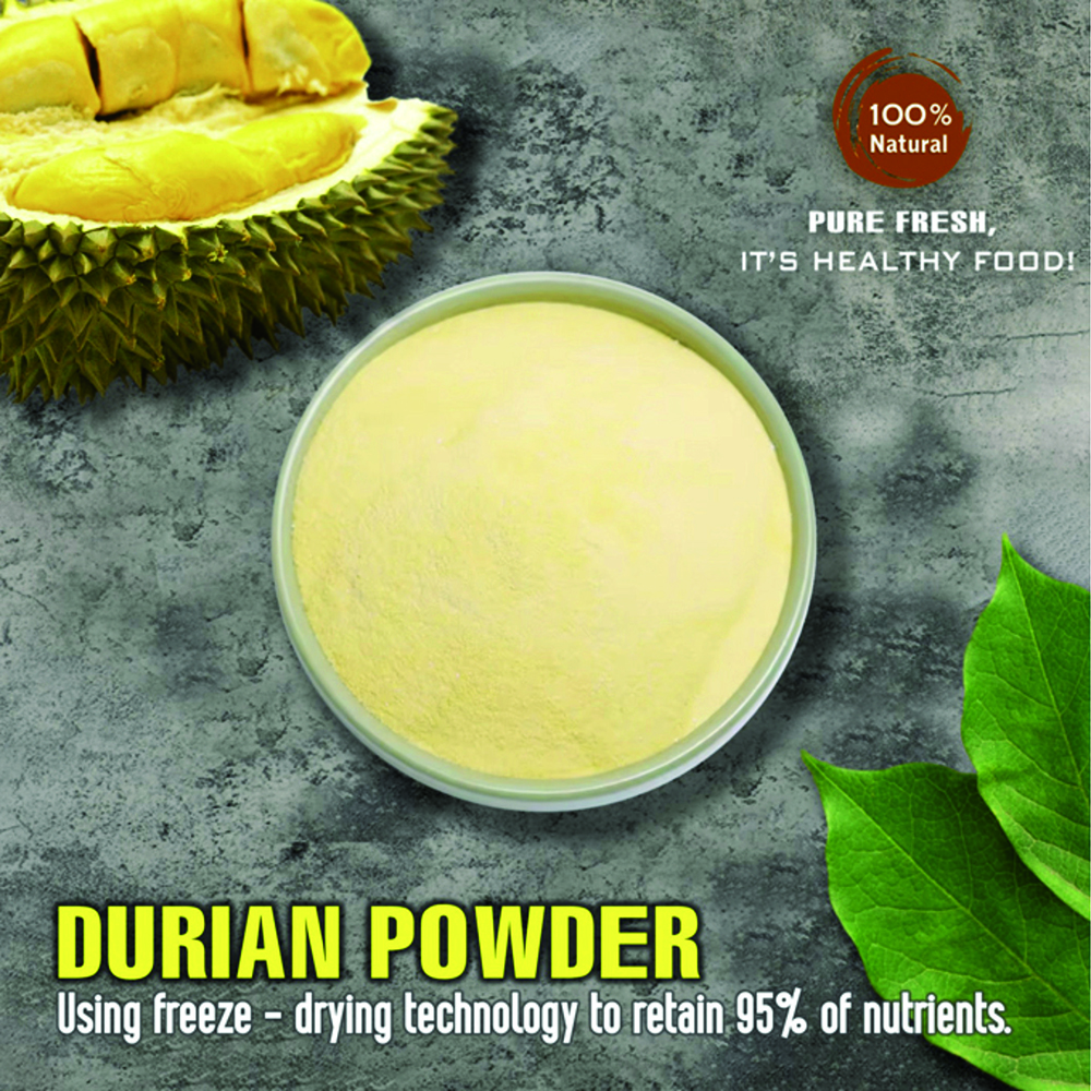 DURIAN POWDER 2.47 oz (70g) VIETFARMFOOD: Pure freeze-dried fruit powder, made from real fruit with no added sugar - Perfect for daily nutrition to keep your body full of vitality.