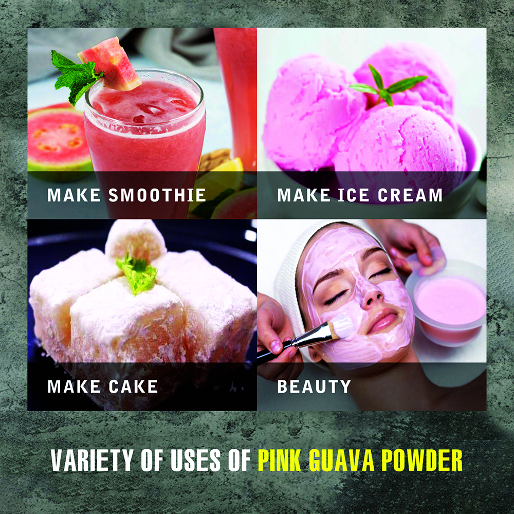 PINK GUAVA POWDER 2.47 oz (70g) VIETFARMFOOD: Pure freeze-dried fruit powder, made from real fruit with no added sugar - Perfect for daily nutrition to keep your body full of vitality.
