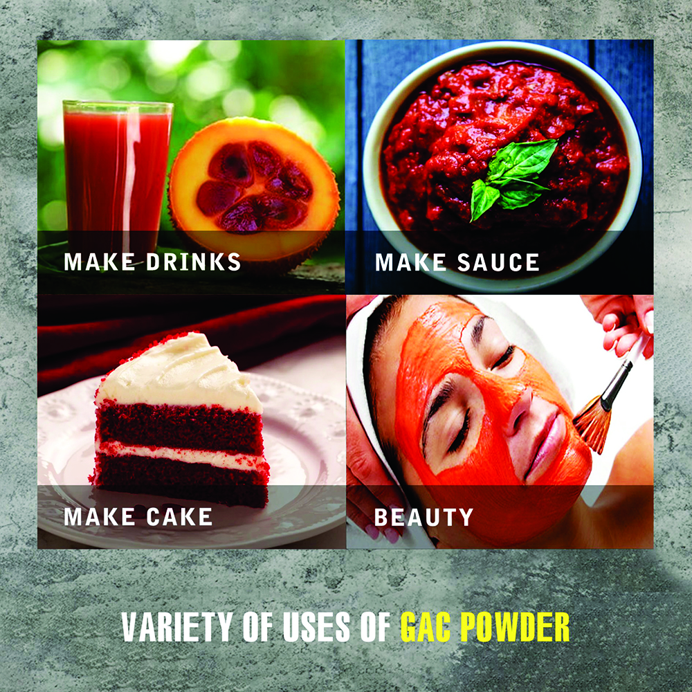 GAC POWDER 2.47 oz (70g) VIETFARMFOOD: Pure freeze-dried vegetable powder, made from real vegetables with no added sugar - Perfect for daily nutrition to keep your body full of vitality
