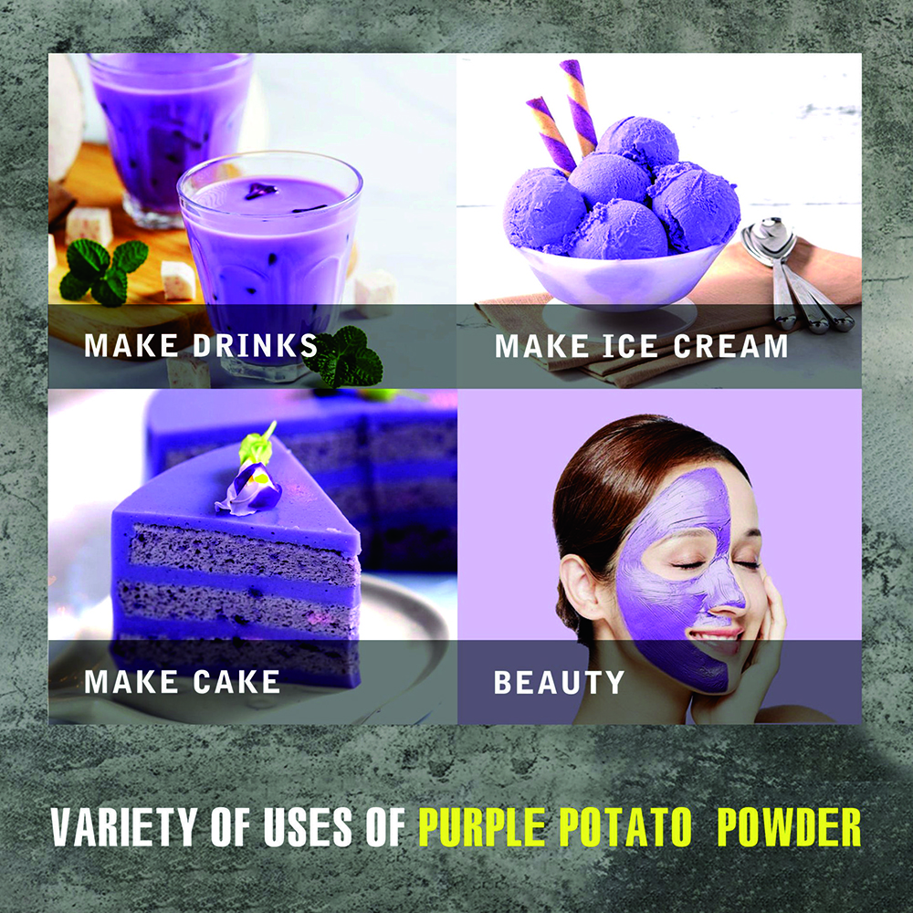PURPLE POTATO POWDER 5.29 oz (150g) VIETFARMFOOD: Pure freeze-dried vegetable powder, made from real vegetables with no added sugar - Perfect for daily nutrition to keep your body full of vitality
