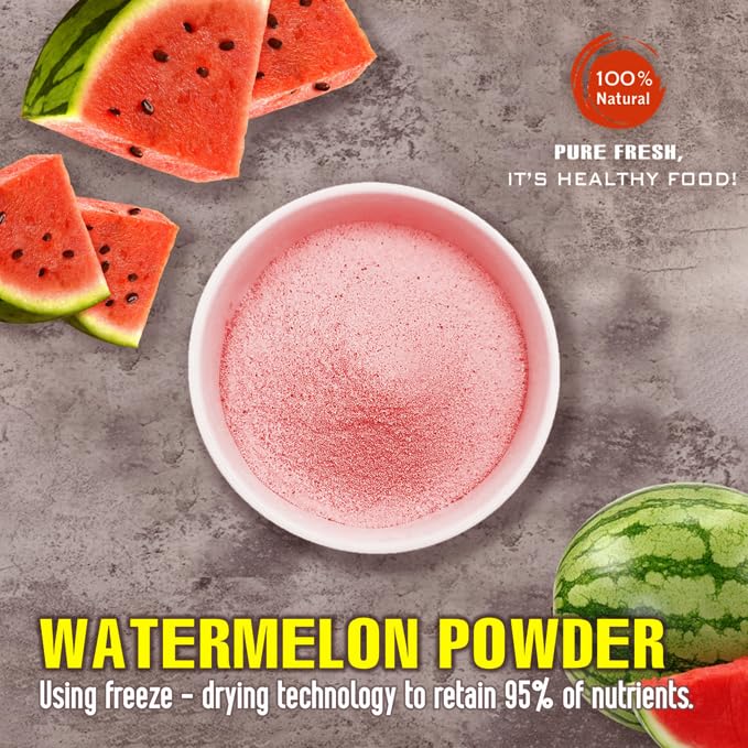 WATERMELON POWDER 2.47 oz (70g) VIETFARMFOOD: Pure freeze-dried fruit powder, made from real fruit with no added sugar - Perfect for daily nutrition to keep your body full of vitality.