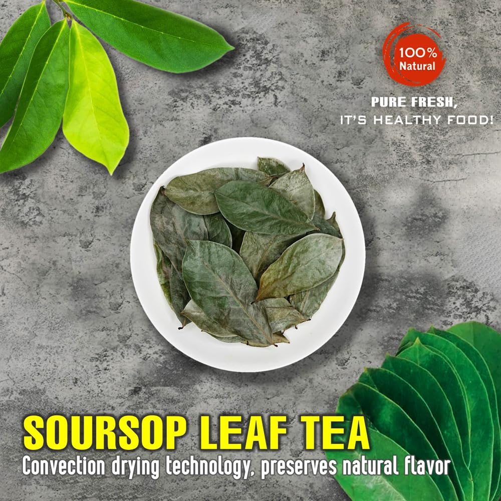 SOURSOP (GUANABANA) LEAF TEA 2.47 Oz (70g) VIETFARMFOOD:Natural pure dried herbs are used for making drink, cooking ingredient. Drinking tea is a healthy habit that makes meals delicious and relaxing