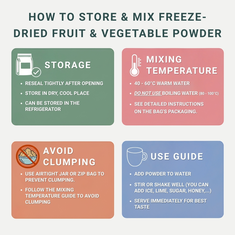 WATERMELON POWDER 2.47 oz (70g) VIETFARMFOOD: Pure freeze-dried fruit powder, made from real fruit with no added sugar - Perfect for daily nutrition to keep your body full of vitality.