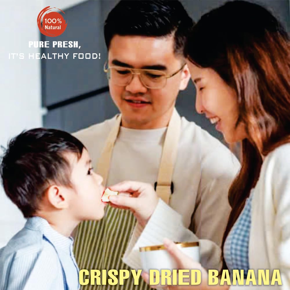 CRISPY DRIED BANANA 2.47 oz (70g) VIETFARMFOOD: Freeze-dried, No Sugar Added, Naturally Sweet, Convenient Packaging, Many Nutrients Beneficial To Health, Suitable For Snacking Or As A Gift.