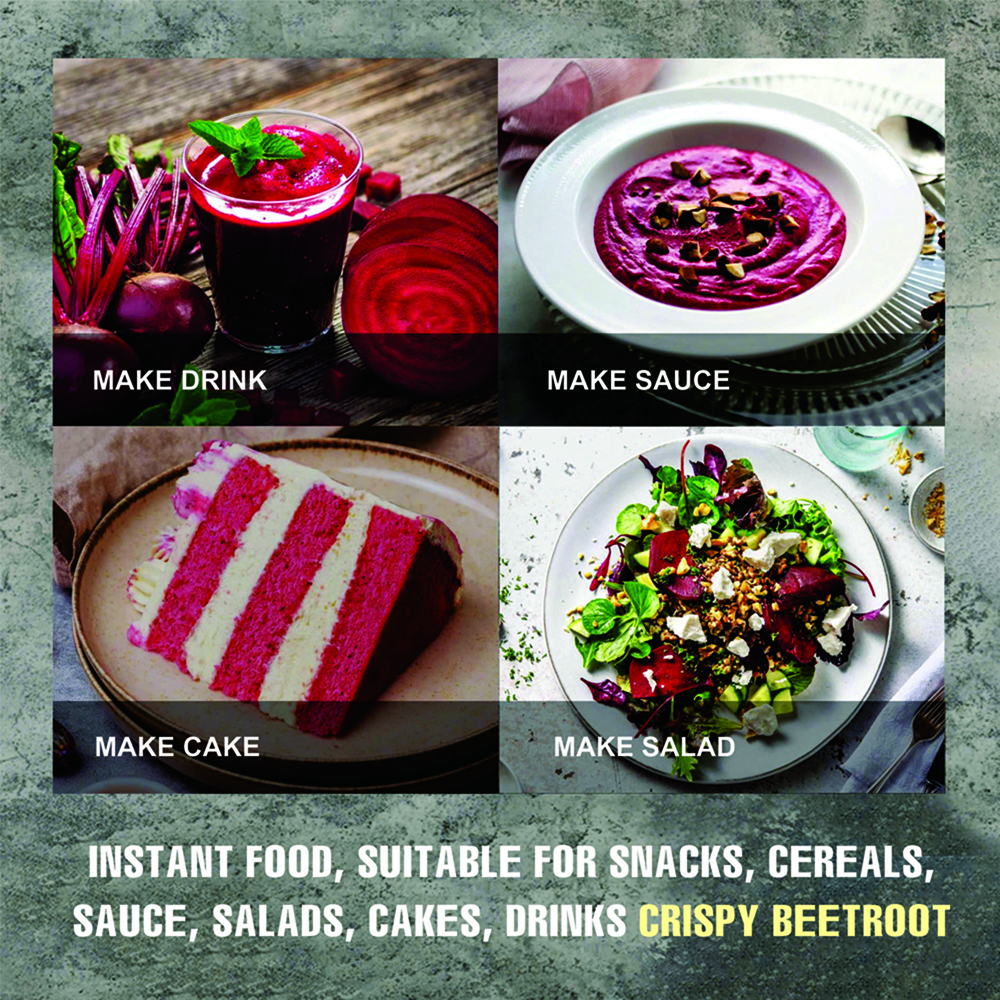 CRISPY DRIED BEETROOT 1.76 oz (50g) VIETFARMFOOD: Freeze-dried, No Sugar Added, Naturally Sweet, Convenient Packaging, Many Nutrients Beneficial To Health, Suitable For Snacking Or As A Gift.