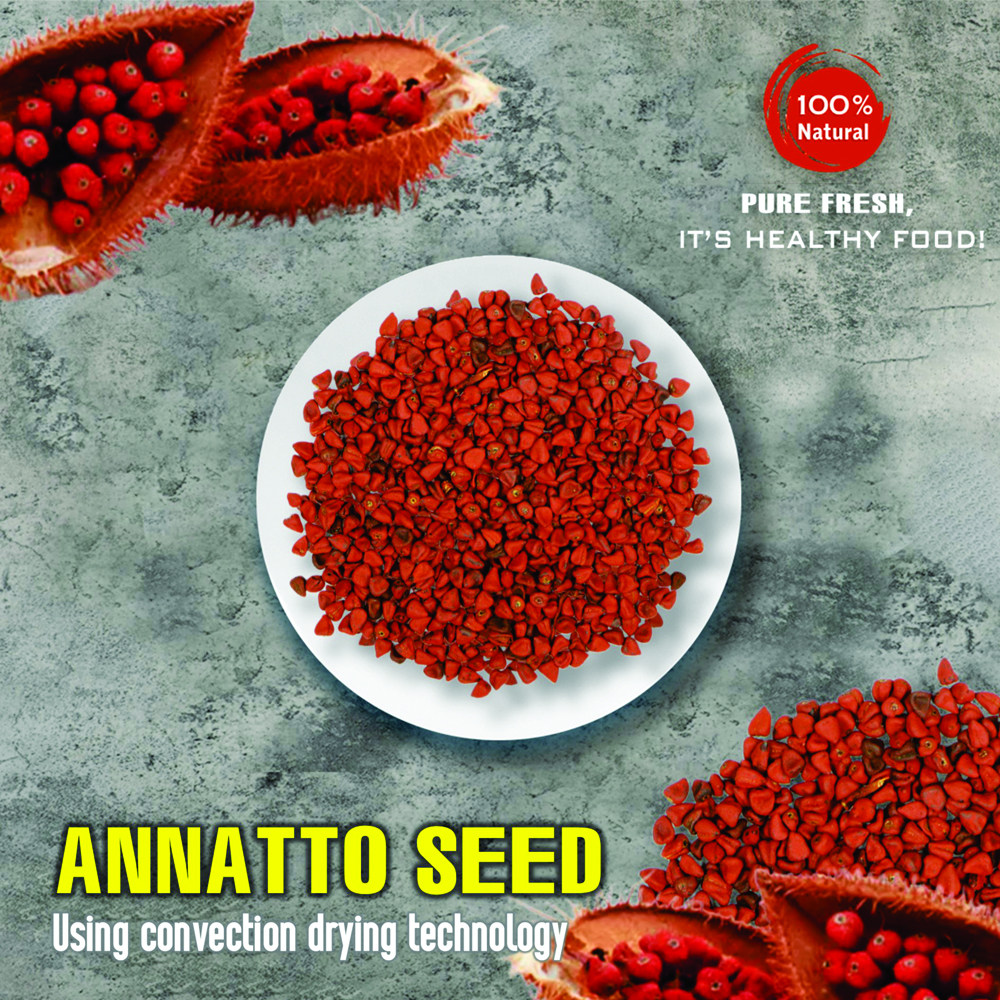 ANNATTO SEED 5.29 Oz (150g) VIETFARMFOOD: Convection dried spices extract pure natural flavor. Convenient packaging, long-term preservation. Used for cooking, baking, salad, soup, sauce.