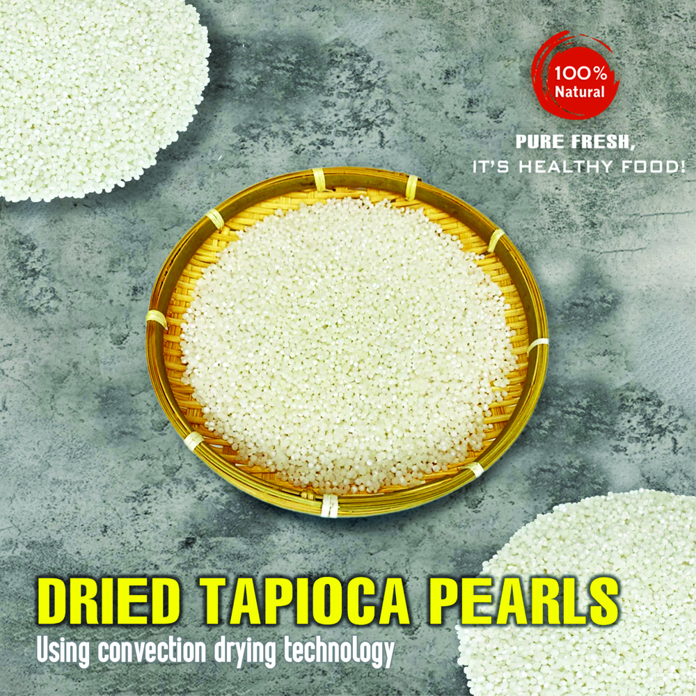 DRIED TAPIOCA PEARLS 5.29 Oz (150g) VIETFARMFOOD: Convection dried spices extract pure natural flavors. Convenient packaging, long-term preservation. Used for cooking, baking, soups, drinks.