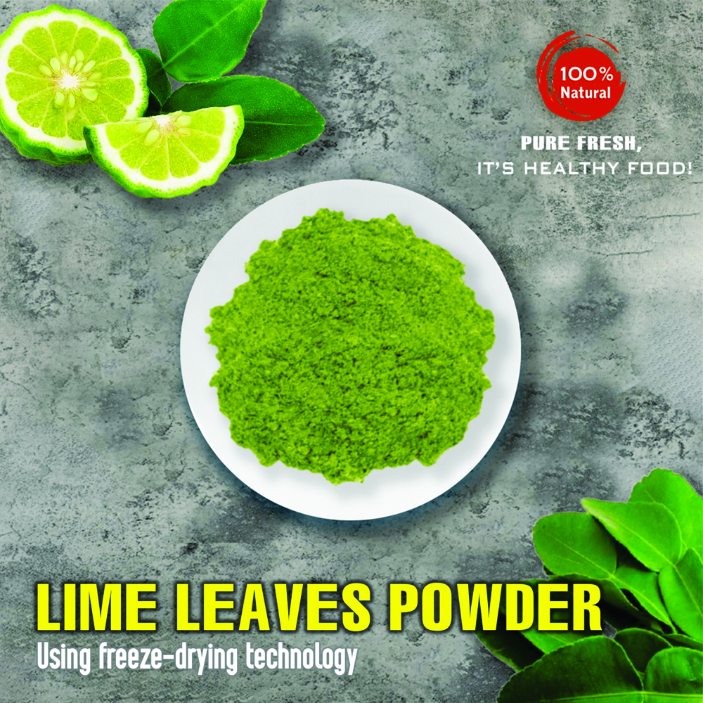 LIME LEAVES POWDER 2.47 Oz (70g) VIETFARMFOOD: Freeze-dried spices extract pure natural flavor. Convenient packaging, long-term preservation. Used for cooking, baking, salads, soups, sauces...