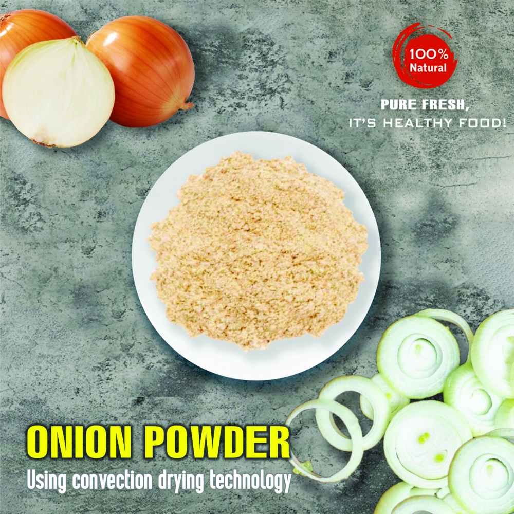 ONION POWDER 5.29 Oz (150g) VIETFARMFOOD: Convection dried spices extract pure natural flavor. Convenient packaging, long-term preservation. Used for cooking, baking, salad, soup, sauce.