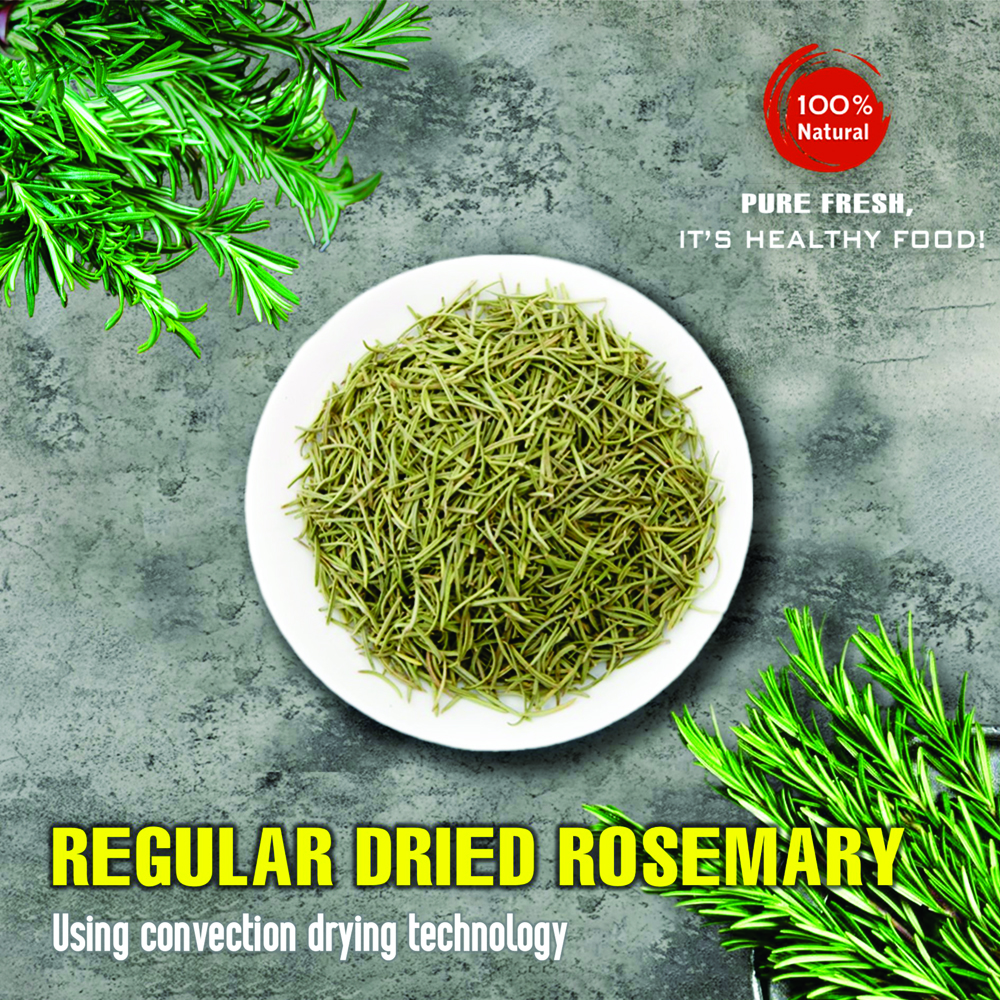REGULAR DRIED ROSEMARY 5.29 Oz (150g) VIETFARMFOOD: Convection dried spices extract pure natural flavor. Convenient packaging, long-term preservation. Used for cooking, baking, salad, soup, sauce.