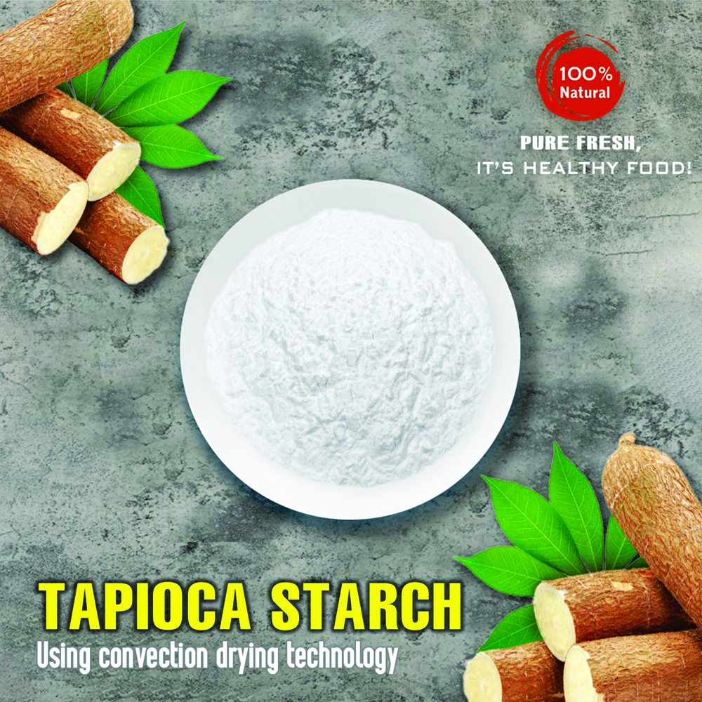 TAPIOCA STARCH 10.58 Oz (300g) VIETFARMFOOD: Convection dried spices extract pure natural flavors. Convenient packaging, long-term preservation. Used for cooking, baking, soups, sweet soups, drinks.