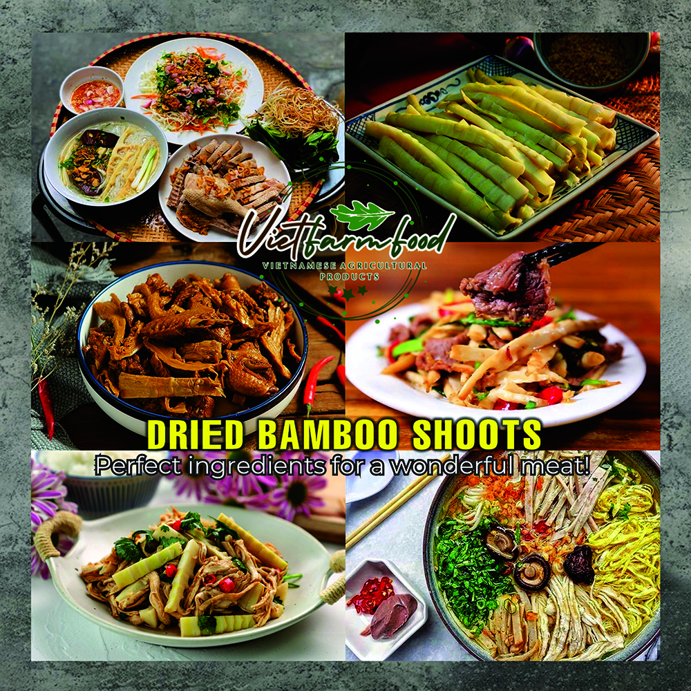DRIED FOREST BAMBOO SHOOT 5.29 Oz (150g) VIETFARMFOOD: Dried agricultural product with pure natural flavor. Used as cooking ingredients to prepare delicious, nutritious dishes, suitable for vegetarian