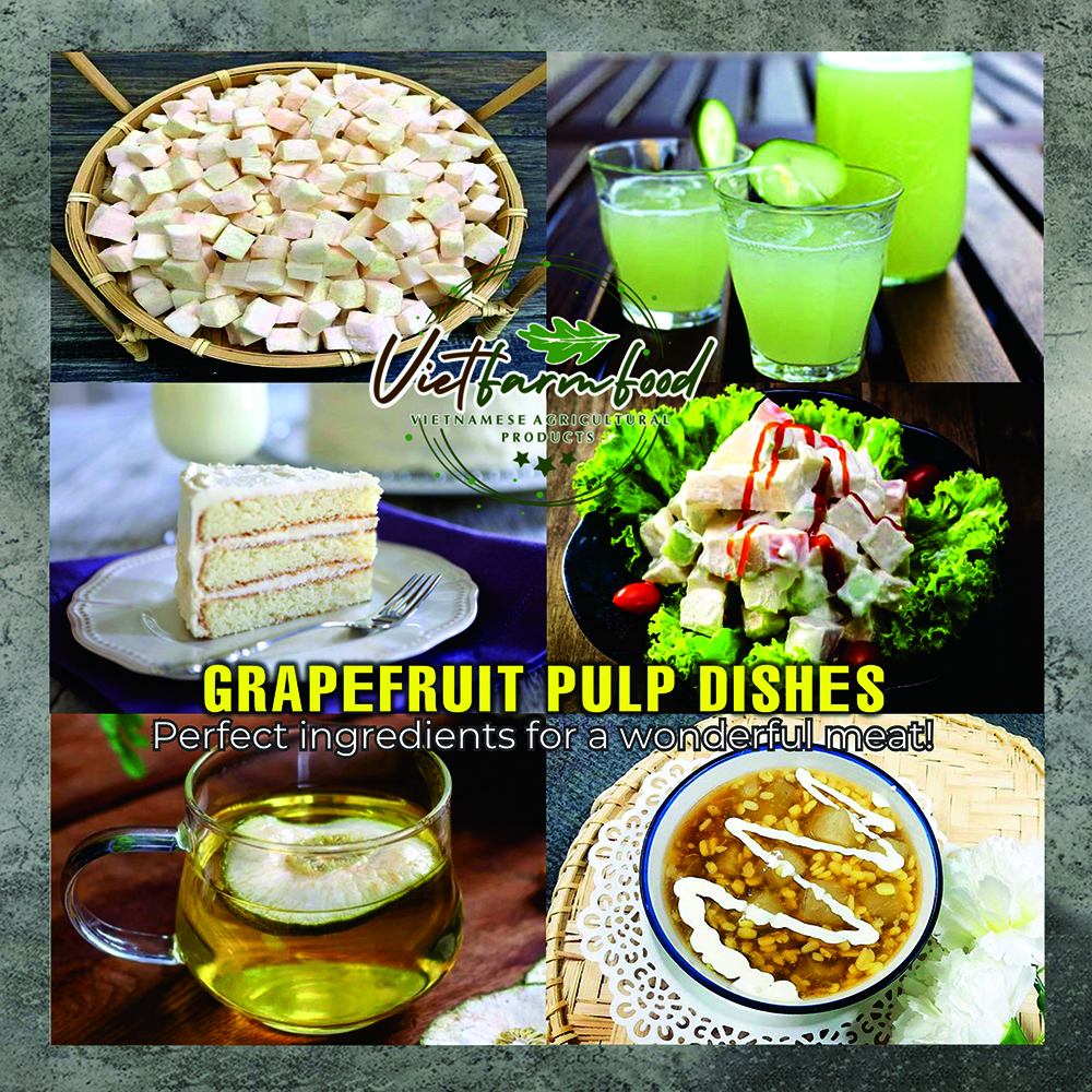 DRIED GRAPEFRUIT PULP 5.29 Oz (150g) VIETFARMFOOD: Dried agricultural products with pure natural flavor. Used as ingredients for cooking; toppings, drinks, nutritious dishes, suitable for vegetarians
