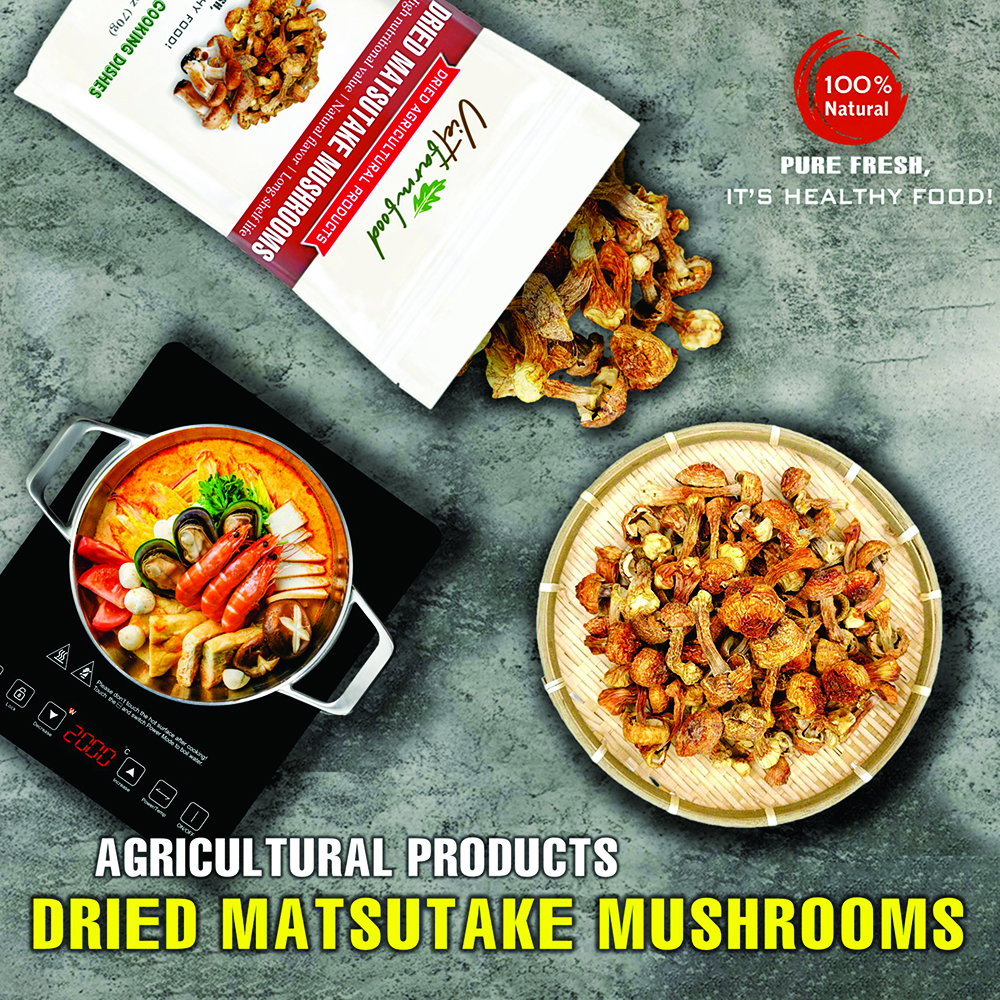 DRIED MATSUTAKE MUSHROOMS 2.47 Oz (70g) VIETFARMFOOD: Dried agricultural products with pure natural flavor. Used as cooking ingredients to prepare delicious, nutritious dishes,suitable for vegetarians