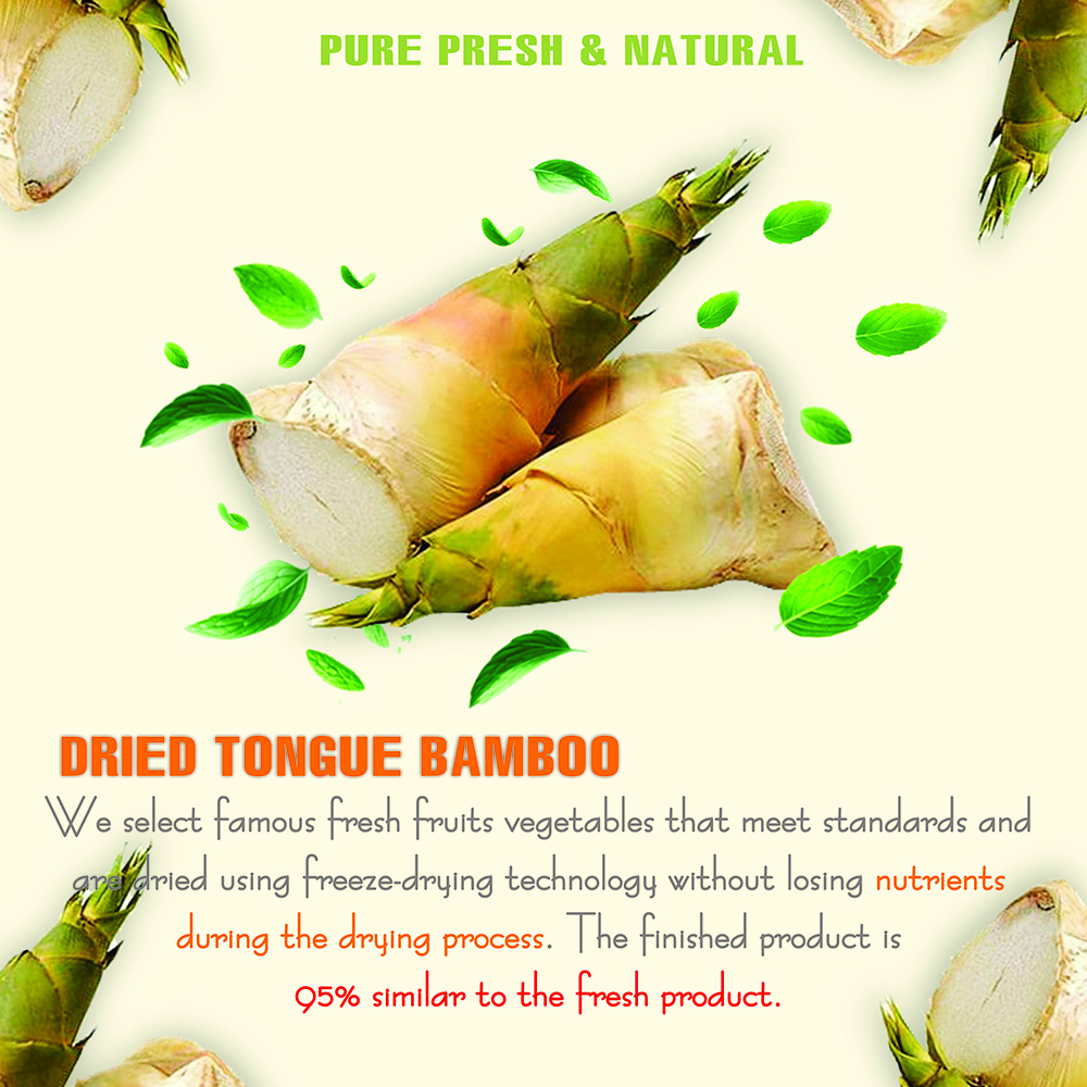 DRIED TONGUE BAMBOO 5.29 Oz (150g) VIETFARMFOOD: Dried agricultural products with pure natural flavor. Used as cooking ingredients to prepare delicious, nutritious dishes, suitable for vegetarians