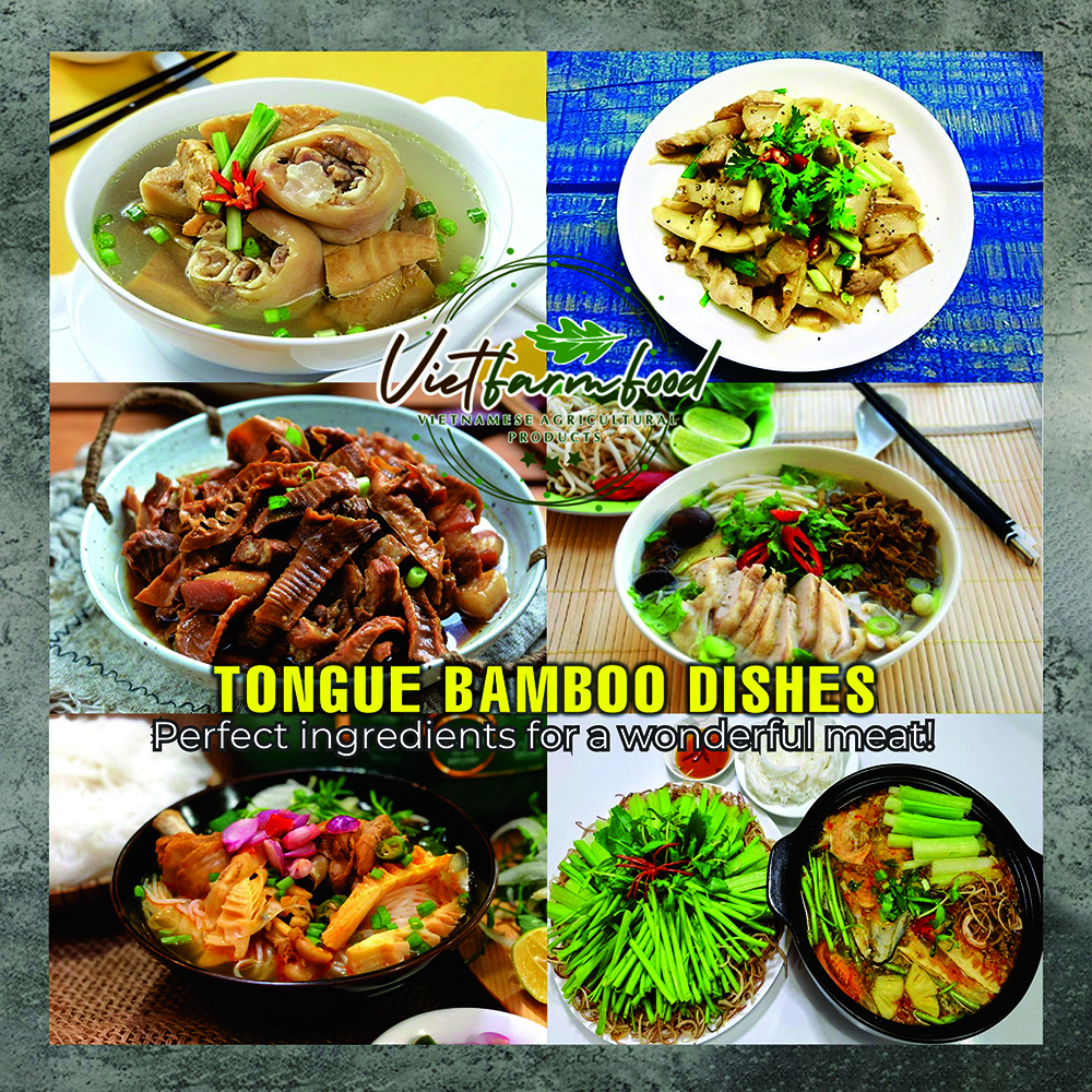 DRIED TONGUE BAMBOO 5.29 Oz (150g) VIETFARMFOOD: Dried agricultural products with pure natural flavor. Used as cooking ingredients to prepare delicious, nutritious dishes, suitable for vegetarians
