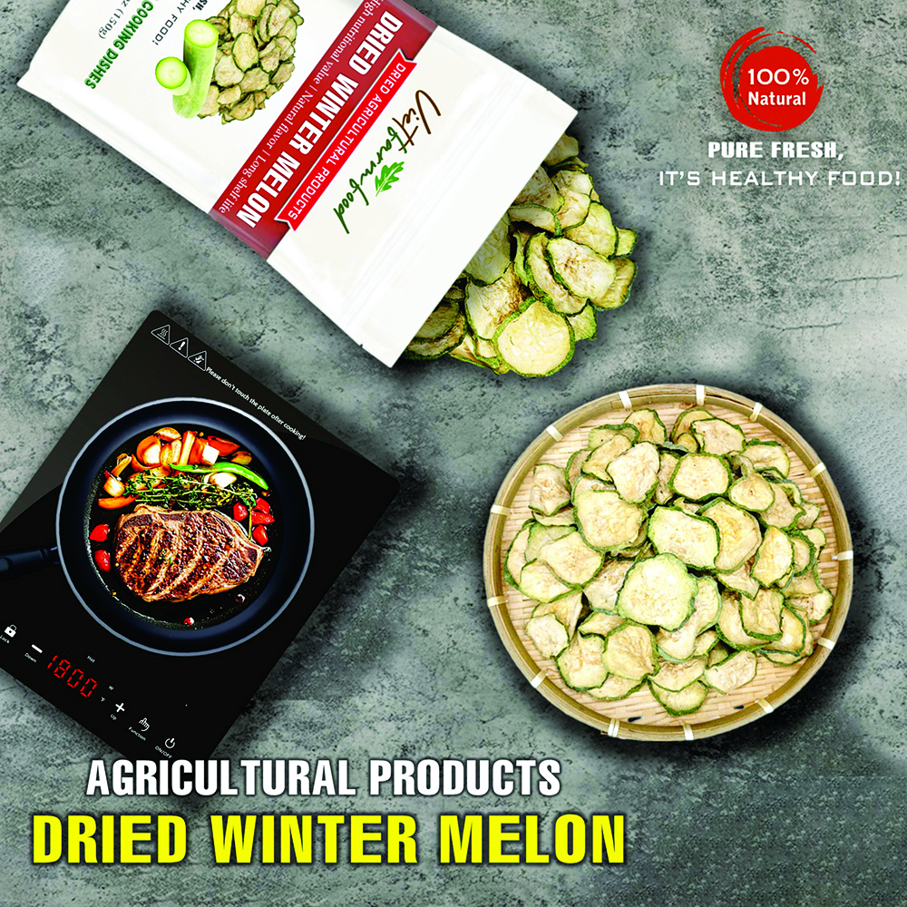 DRIED WINTER MELON 5.29 Oz (150g) VIETFARMFOOD: Dried agricultural products with pure natural flavor. Used as ingredients for cooking; toppings, drinks, nutritious dishes, suitable for vegetarians
