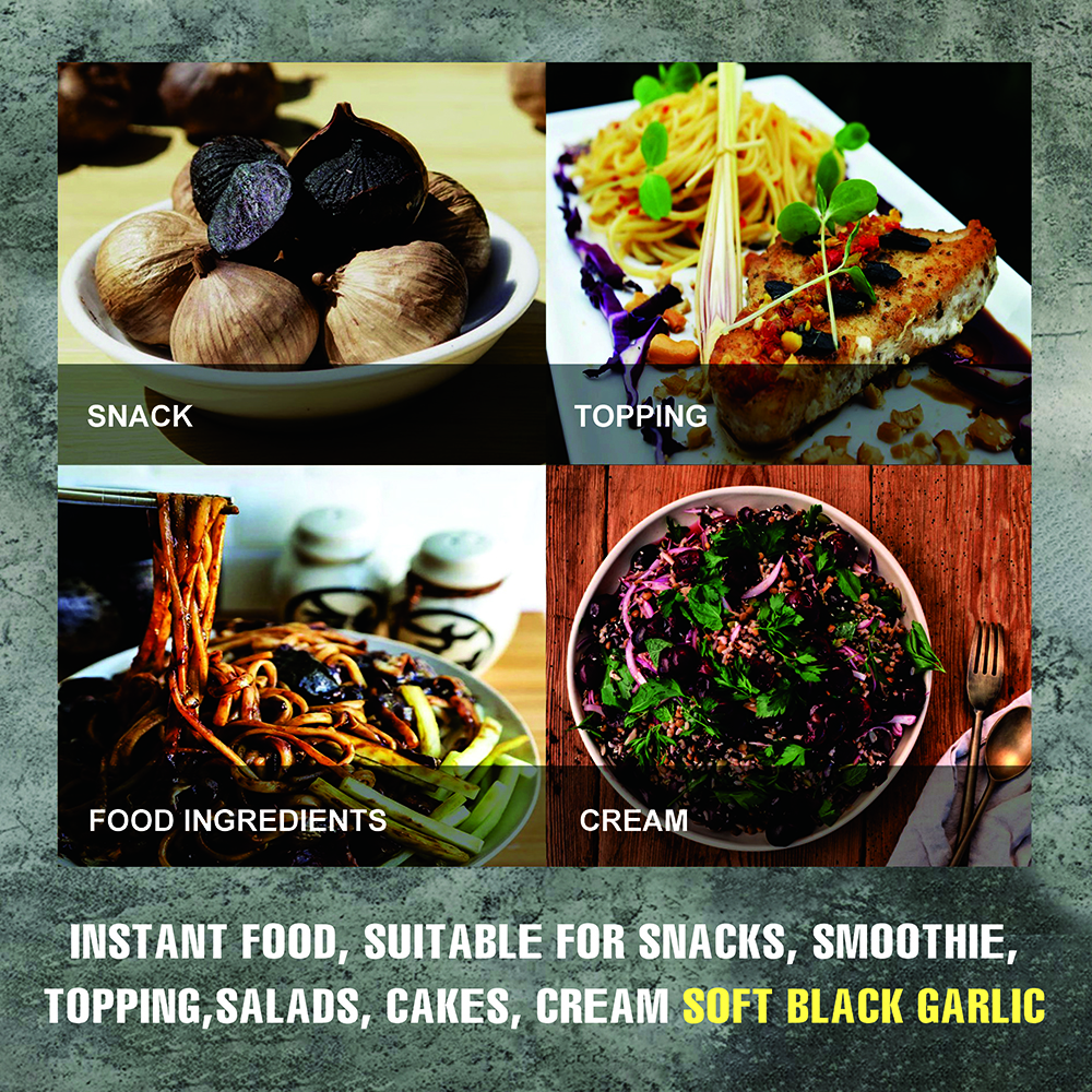SOFT DRIED BLACK GARLIC 5.29oz (150g) VIETFARMFOOD: Convection dried fruit with a little sugar, salt, natural sweetness, soft when chewed. Suitable for snack, healthy dessert for all ages