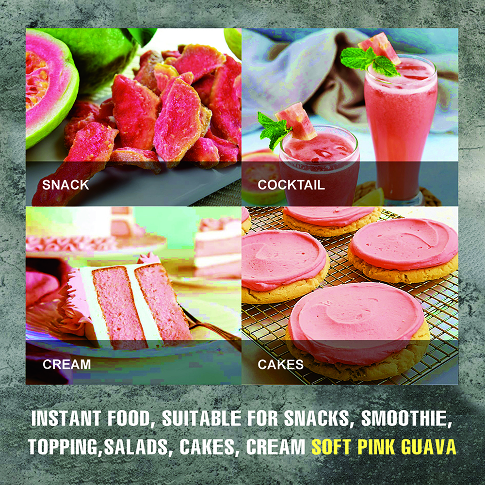 SOFT DRIED PINK GUAVA 5.29 Oz (150g) VIETFARMFOOD: Convection dried fruit with a little sugar, salt, chilli, natural sweet, soft when chewed. Suitable for snack, topping, healthy desserts for all ages