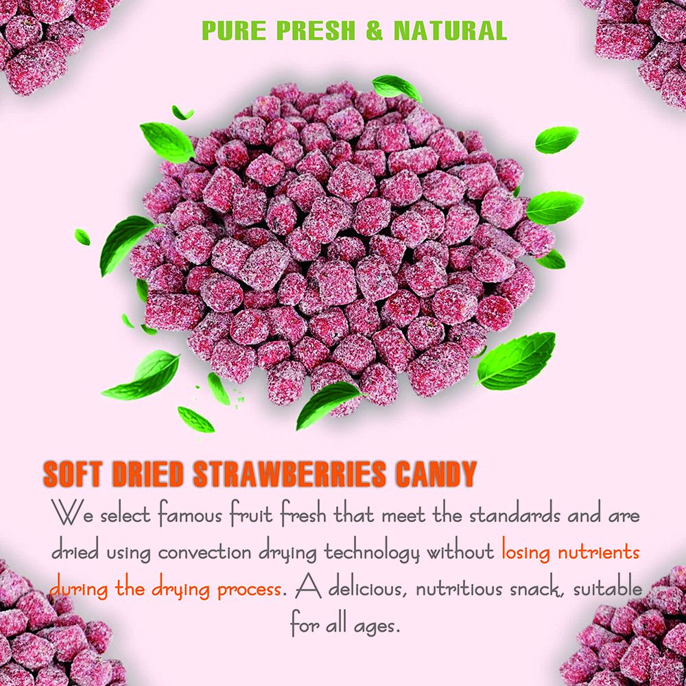 SOFT MULBERRY CANDY 5.29oz (150g) VIETFARMFOOD: Convection dried fruit with a little sugar, salt, natural sweetness, soft when chewed. Suitable for snack, healthy dessert for all ages
