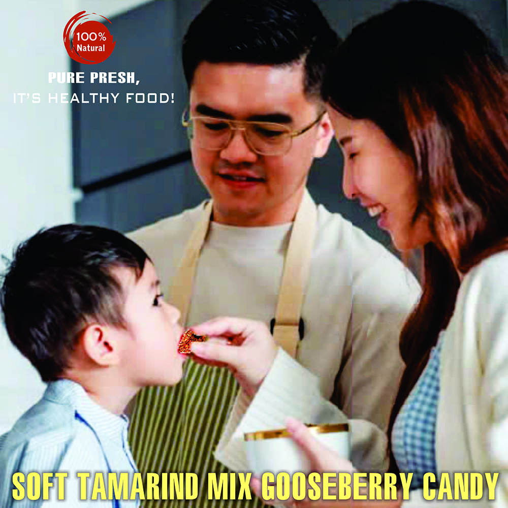 TAMARIND MIX GOOSEBERRY CANDY 5.29oz (150g) VIETFARMFOOD: Convection dried fruit with a little sugar, salt, natural sweetness, soft when chewed. Suitable for snack, healthy dessert for all ages