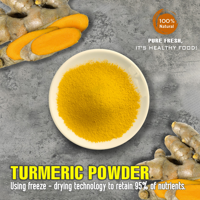 TUMERIC POWDER 5.29 Oz (150g) VIETFARMFOOD: Natural pure, convection dried seasoning made from real vegetables - perfect for adding flavor to any meal, from cooking, baking, salads, soups, sauces