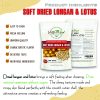 SOFT DRIED LONGAN & LOTUS 5.29oz (150g) VIETFARMFOOD: Convection dried fruit with a little sugar, salt, natural sweetness, soft when chewed. Suitable for snack, healthy dessert for all ages 4 SOFT DRIED LONGAN WITH LOTUS CONVECTION DRIED FRUIT Viet Farm Food Agricultural Products 84 0938838553 3