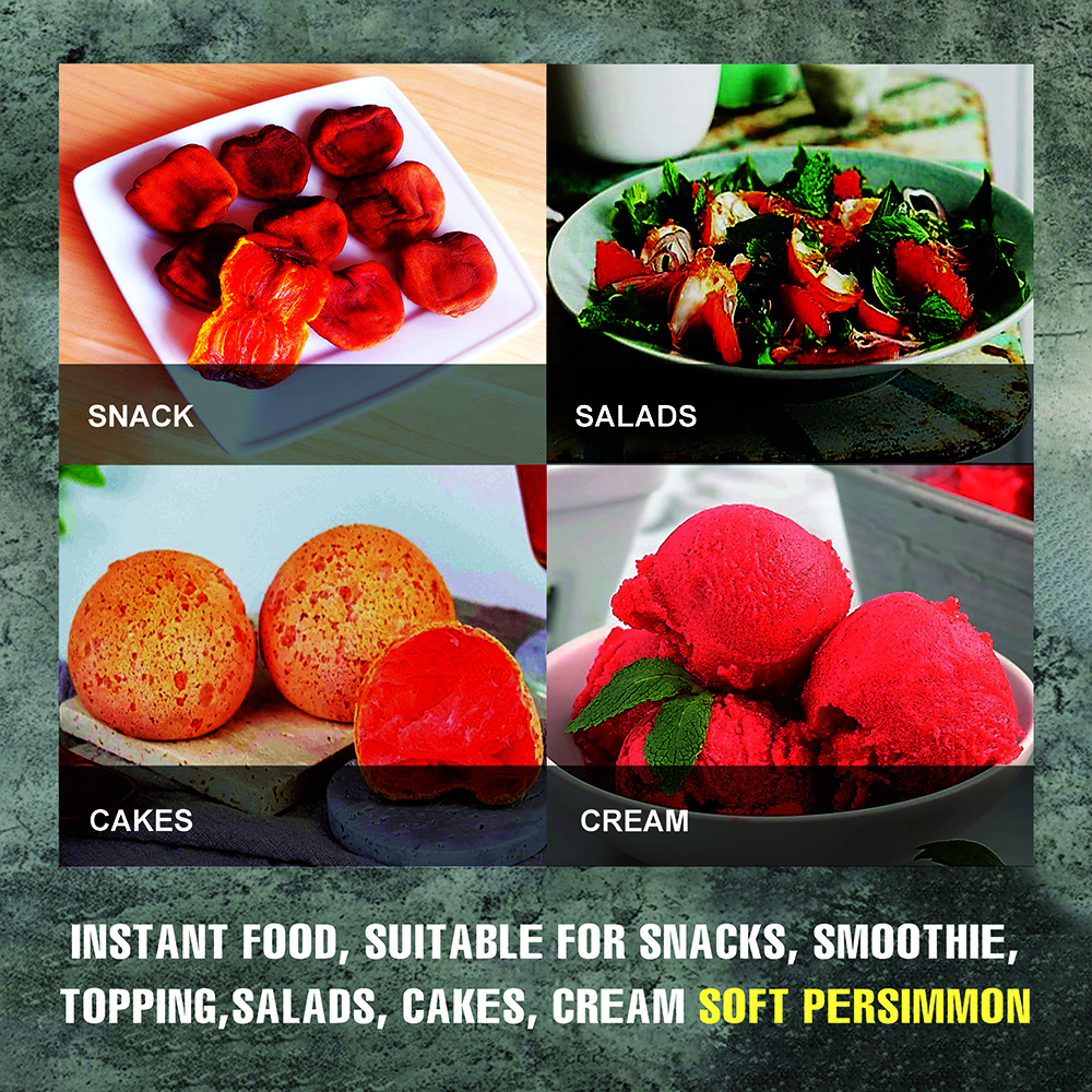 PREMIUM WIND DRIED PERSIMMON 5.29oz (150g) VIETFARMFOOD: Convection dried fruit with a little sugar, salt, natural sweetness, soft when chewed. Suitable for snack, healthy dessert for all ages